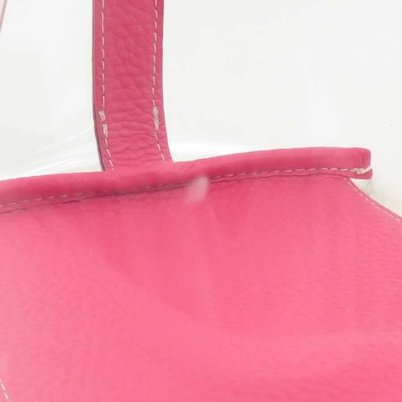 Authentic VASIC Vinyl Handbag Clear/Pink PVC/Leather - Picture 5 of 14
